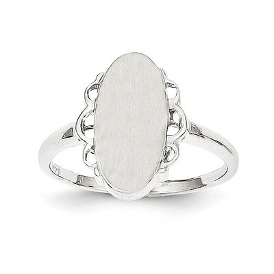 Signet Ring 14k White Gold RS560, MPN: RS560, 883957443140