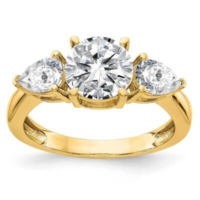 1 3/8ct. Three Stone G H I True Light Moissanite Engagement Ring 14k Gold RM4462E-140-YMT, MPN: RM4…