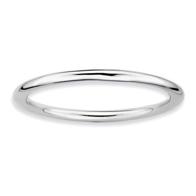 Polished Ring - Sterling Silver Rhodium-plated QSK163, MPN: QSK163, 883957144993