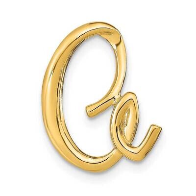 Letter A Initial Slide 14k Gold Polished K6425A, MPN: K6425A, 63721809987