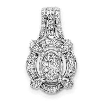 Fancy Vintage Diamond Chain Slide 14k White Gold PM8509-024-WA, MPN: PM8509-024-WA,