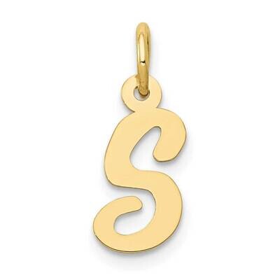 Script Initial S Charm 10k Gold Small 10YC658S, MPN: 10YC658S,