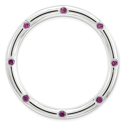 Rhodolite Garnet Chain Slide Sterling Silver Large QSK1791, MPN: QSK1791, 886774642383