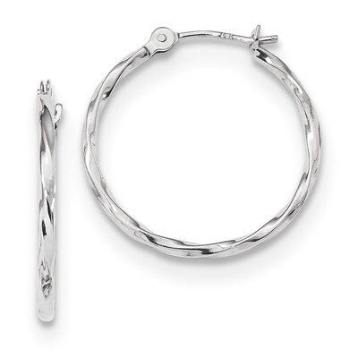 Polished Twisted Hoops Earrings 14k white Gold YE1779, MPN: YE1779, 191101057106