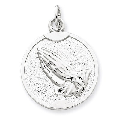 Praying Hands Medal Sterling Silver QC3644, MPN: QC3644, 191101182020
