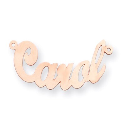 14k .022 Gauge Rose Gold Curved Nameplate XNA75R, MPN: XNA75R, 191101542954