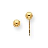 4mm Standard Weight Ball Post Earring Mounting 14k Yellow Gold YG557, MPN: YG557,