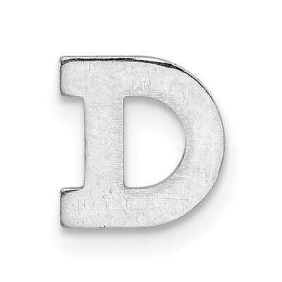 Die Struck Letter D 14k White Gold WG2221D, MPN: WG2221D,