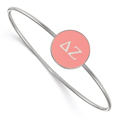 Delta Zeta Enameled Slip-on Bangle Sterling Silver SS024DZ-7, MPN: SS024DZ-7, 886774604305