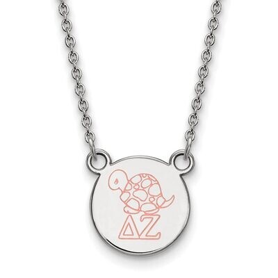 Delta Zeta Extra Small Enameled Pendant with 18 Inch Chain Sterling Silver SS044DZ-18, MPN: SS044DZ…