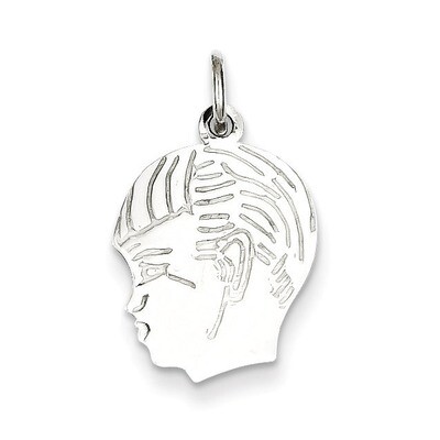 Boy Disc Charm Engravable Sterling Silver QM357/27, MPN: QM357/27, 883957435299