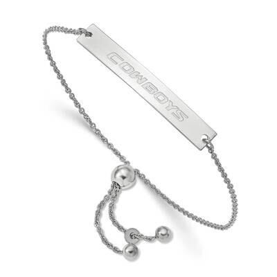 Oklahoma State University Small Bar Adjustable Bracelet Sterling Silver SS071OKS-9, MPN: SS071OKS-9…