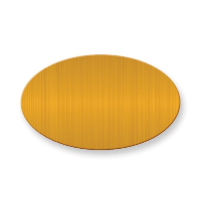 1 1/8 x 1 7/8 Oval Satin Brass Plates-Sets of 6  GM3720-SB, MPN: GM3720-SB,