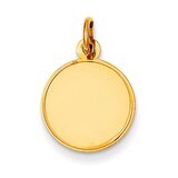 Plain .011 Gauge Engravable Round Disc Charm 14k Gold XM148/11, MPN: XM148/11, 883957473475