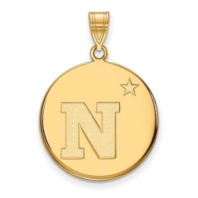 Navy Large Disc Pendant 10k Yellow Gold 1Y012USN, MPN: 1Y012USN, 886774808772