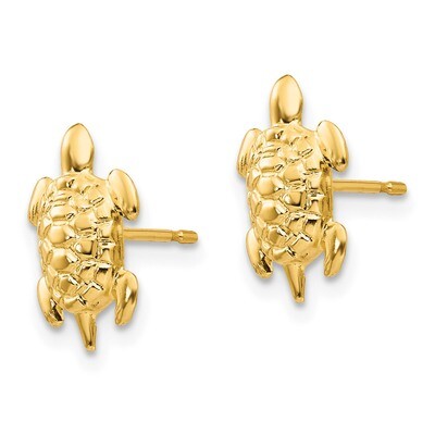 Turtle Post Earrings - 14k Gold SE2032 by Madi K, MPN: SE2032, 883957004037