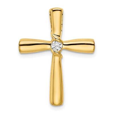 Diamond Cross Chain Slide 14k Gold Polished PM8517-010-YA, MPN: PM8517-010-YA,