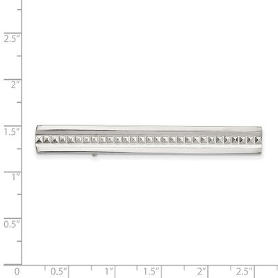 Studded Tie Bar Stainless Steel Polished SRT114, MPN: SRT114, 191101017995