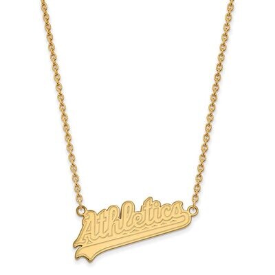 Oakland Athletics Large Pendant with Chain Necklace 14k Yellow Gold 4Y017ATH-18, MPN: 4Y017ATH-18, …