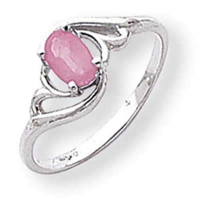 Pink Sapphire Ring 14k white Gold 6x4mm Oval Y2094SP, MPN: Y2094SP, 883957709147