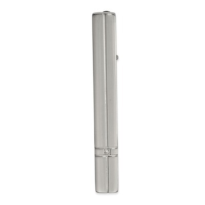 Diamond CZ Tie Bar Stainless Steel Polished SRT113 by Chisel, MPN: SRT113, 191101017988