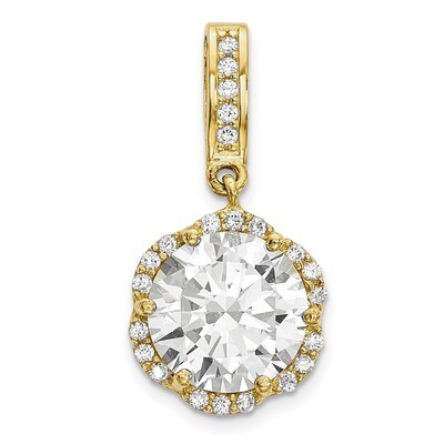 CZ Pendant 10k Polished Gold 10YC387, MPN: 10YC387, 883957781044