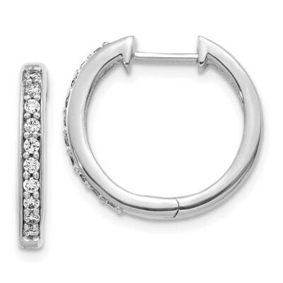 Hoop Earrings 14k White Gold Diamond EM4264-025-WA, MPN: EM4264-025-WA, 883957380209