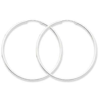 2mm Hoop Earrings Sterling Silver QE4374, MPN: QE4374, 883957929972