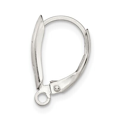 Diamond Cut Shield with Loop Leverback Setting Sterling Silver SS4844, MPN: SS4844,