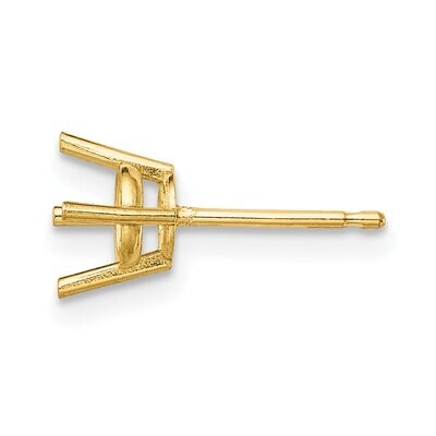 Round 4-Prong Medium Weight .13ct. Earring Setting 18k Yellow Gold 8Y326, MPN: 8Y326,