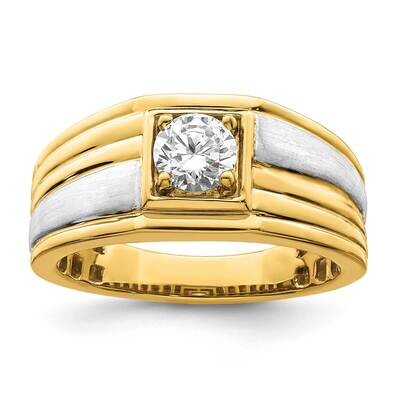 Si1/Si2, G H I, Men&#39;s Ring 14k Gold Lab Grown Diamond RM8222-075-10YWLG, MPN: RM8222-075-10YWLG, 88…