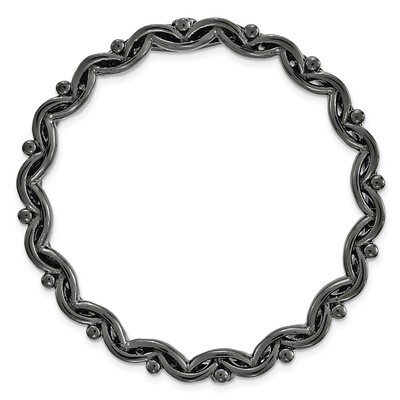 Large Polished Chain Slide Sterling Silver Black-plated QSK1773, MPN: QSK1773, 191101476624