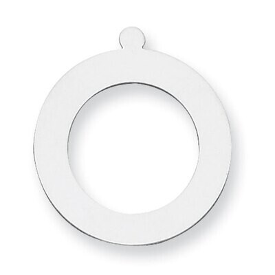 Round with Hole with Eyelet Stamping Sterling Silver Rhodium-plated SS1077, MPN: SS1077,