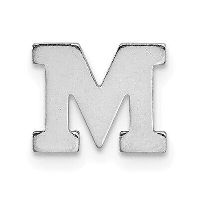 Die Struck Letter M 14k White Gold WG2221M, MPN: WG2221M,