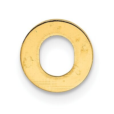 Die Struck Letter O 14k Yellow Gold YG2221O, MPN: YG2221O,