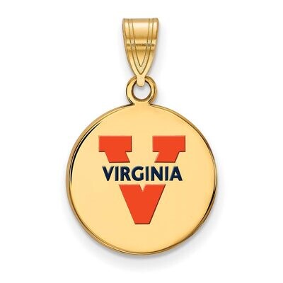 University of Virginia Medium Enamel Disc Pendant Gold-plated Silver GP040UVA, MPN: GP040UVA, 88677…