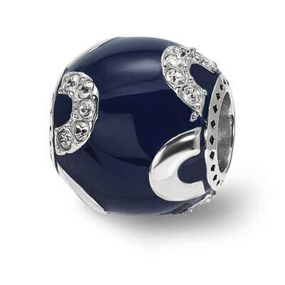 Navy Enameled, Swarovksi Crystal &amp; Silver IP- Sterling Silver QRS3934, MPN: QRS3934,