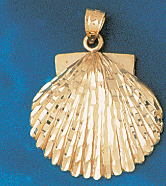 Dazzlers Jewelry Seashell Shell Pendant Necklace Charm Bracelet in Yellow, White or Rose Gold 201, …