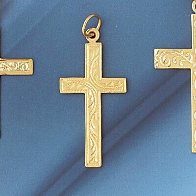Dazzlers Jewelry Cross Pendant Necklace Charm Bracelet in Yellow, White or Rose Gold 8241, MPN: DZ-…