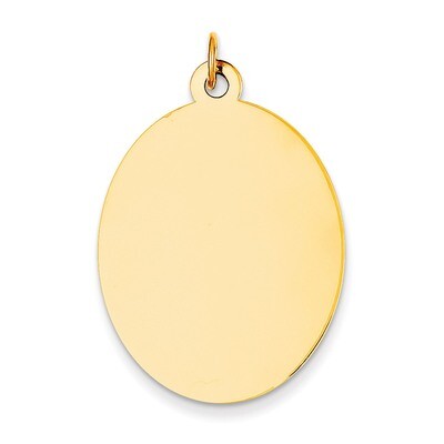 Plain .035 Gauge Engravable Oval Disc Charm 14k Gold XM187/35, MPN: XM187/35, 883957416397