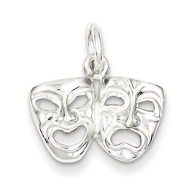 Comedy tragedy Charm Sterling Silver QC799, MPN: QC799, 883957917245