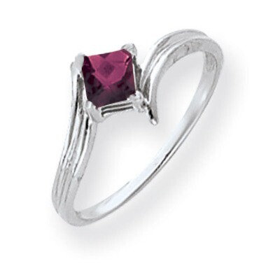 Rhodolite Garnet Ring 14k white Gold 4mm Princess Cut Y4782RG, MPN: Y4782RG, 883957667362
