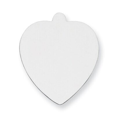 Heart Shape with Eyelet Stamping Sterling Silver Rhodium-plated SS1239, MPN: SS1239,