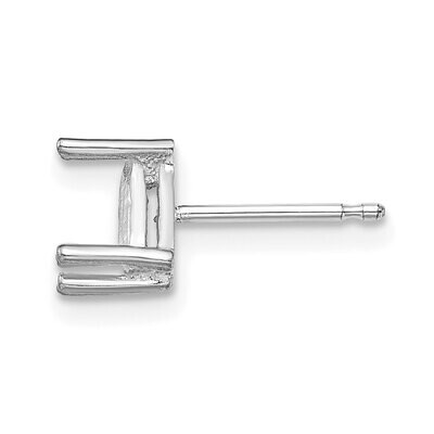Triangle 3.5mm Post Earring Mounting 14k White Gold WG398, MPN: WG398,