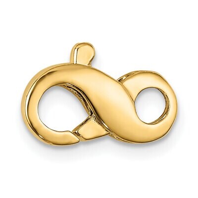 Figure 8 or Infinity Shaped Lobster Clasp 14k Yellow Gold YG1662, MPN: YG1662,