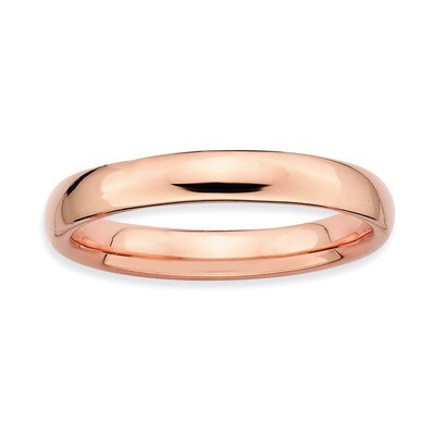 Pink-plated Polished Ring - Sterling Silver QSK248, MPN: QSK248, 883957157160