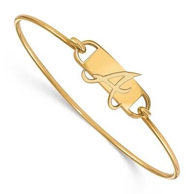 MLB Atlanta Braves Small Center Wire Bangle Gold-Plated on Sterling Silver GP010BRA-7, MPN: GP010BR…