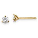 3/8Ctw Vs/Si, D E F, Lab Grown Diamond 3 Prong Earring 14k Gold EM1007-037-LD, MPN: EM1007-037-LD, …