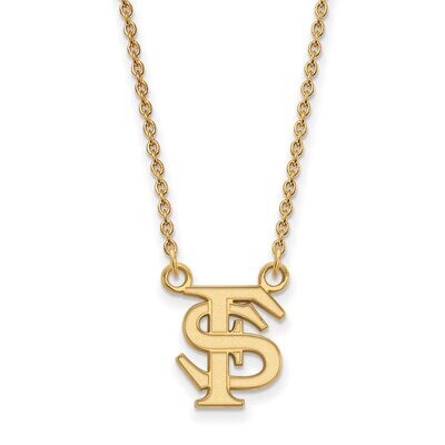 Florida State University Small Pendant with Chain Necklace 10k Yellow Gold 1Y015FSU-18, MPN: 1Y015F…