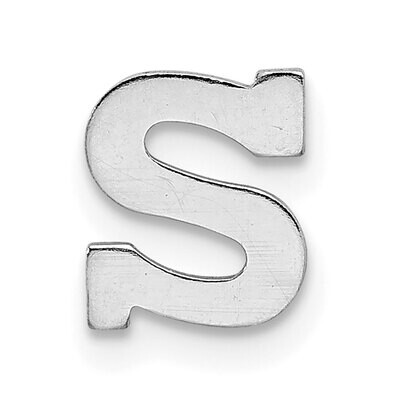 Die Struck Letter S 14k White Gold WG2221S, MPN: WG2221S,